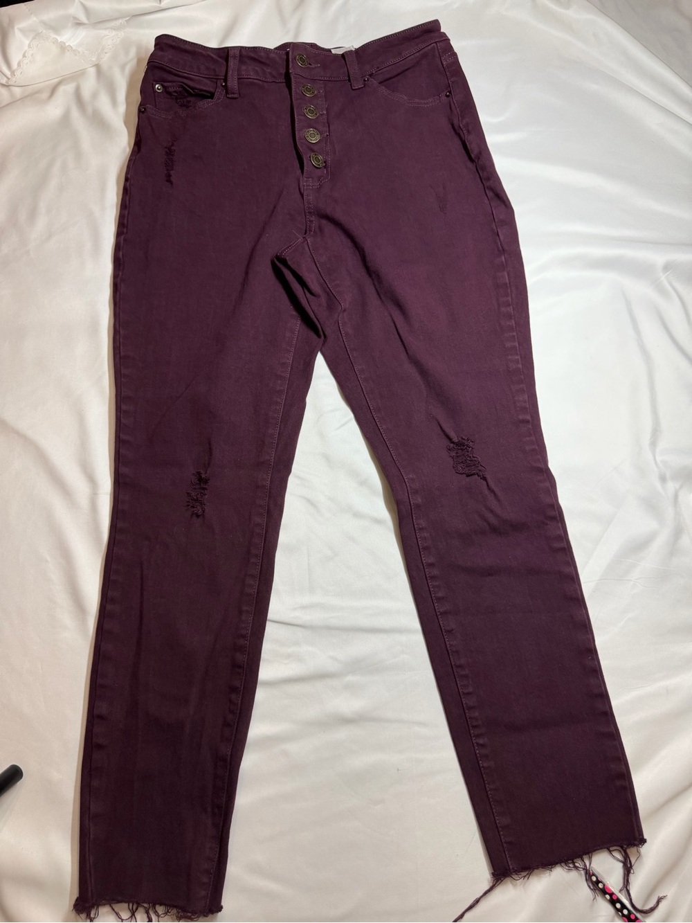 Time and Tru Skinny Jeans in Deep Plum